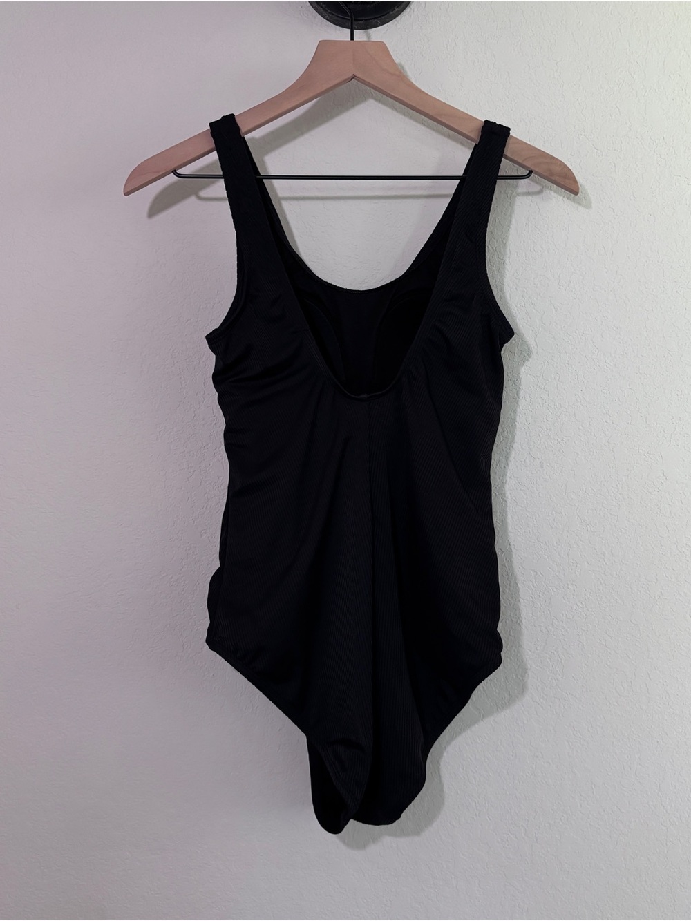 Hurley One Piece Ribbed Swimsuit Bathing Suit Black - Picture 2 of 7
